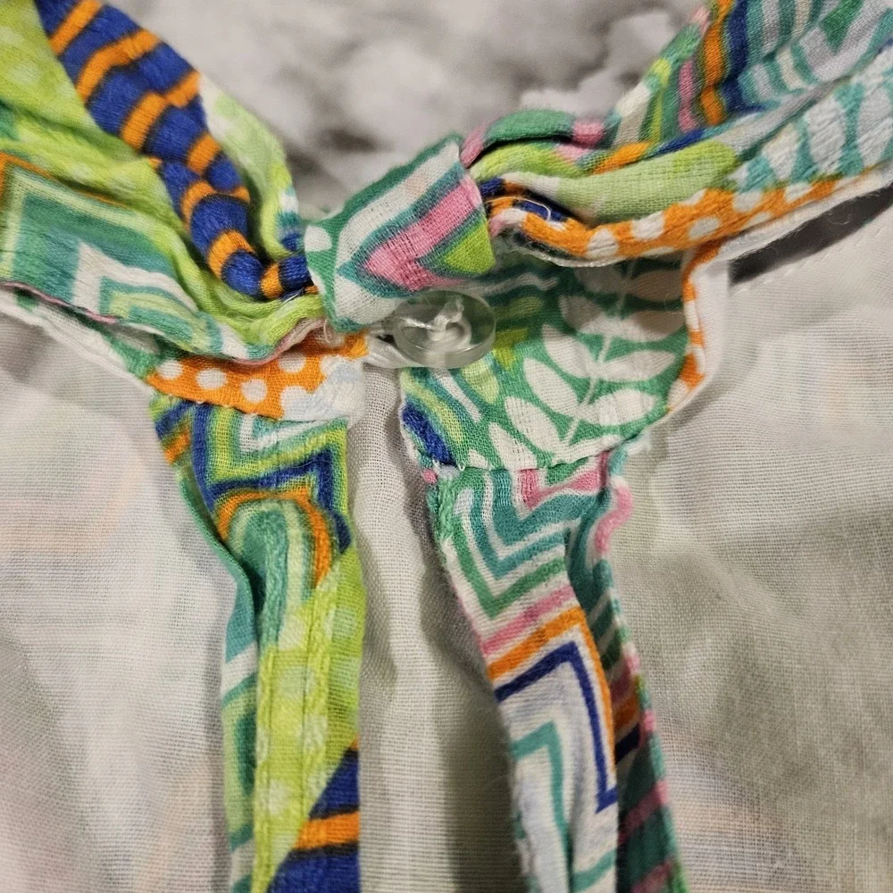 Rare Editions Girls Dress Sz 3T Sleeveless Geometric‎ Stripe Party Spring Easter